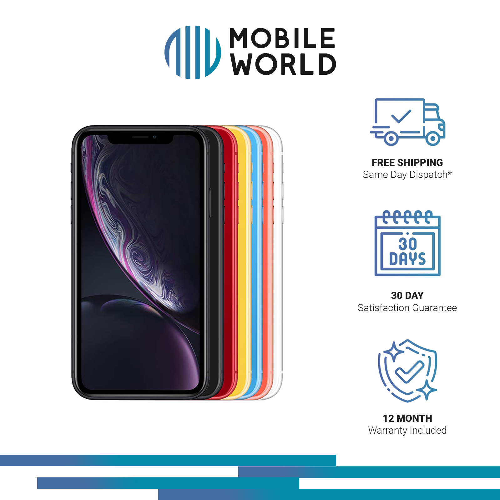 Apple iPhone XR - 64/128/256GB Black Yellow Blue Coral White - Very Good - Picture 6 of 23