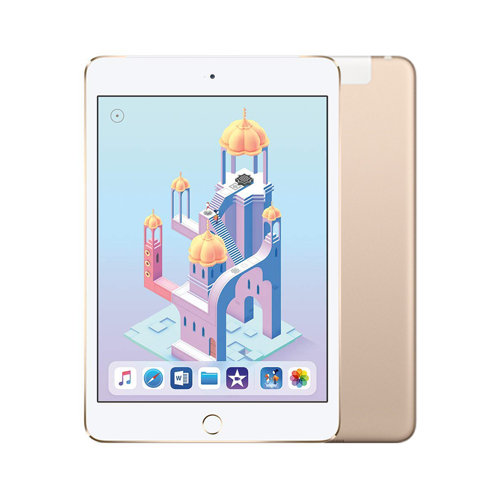 Apple iPad Mini 4 [Wi-Fi + Cellular] [128GB] [Gold] [Excellent] 