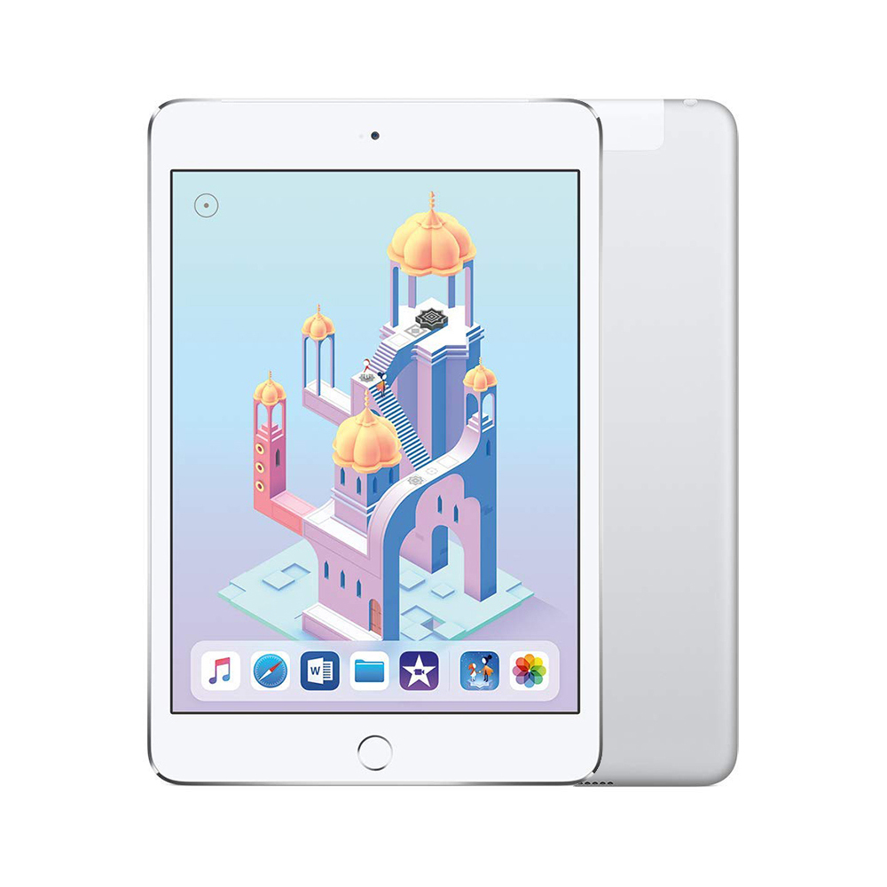 Apple iPad Mini 4 [Wi-Fi + Cellular] [128GB] [Silver] [Excellent] 