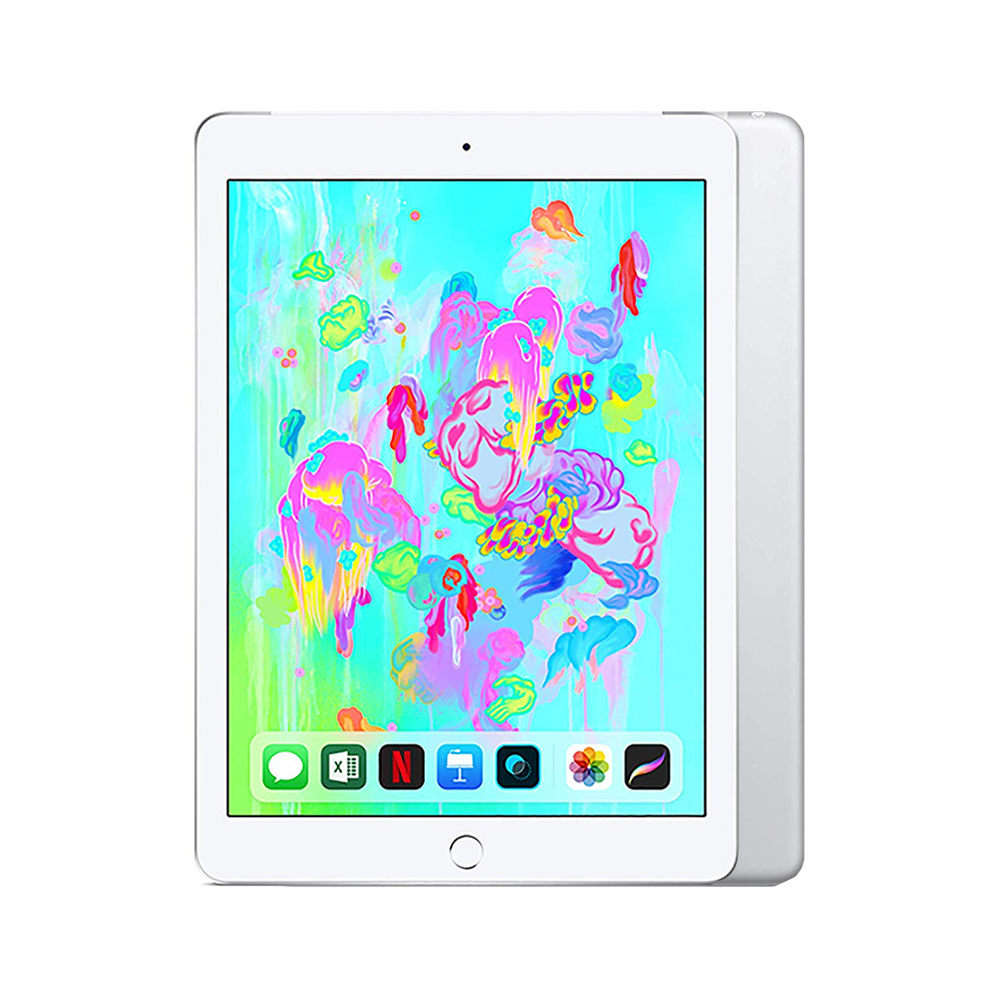Apple iPad 9.7 6th Gen A1954 [Wi-Fi + Cellular] [128GB] [Silver] [Very Good]