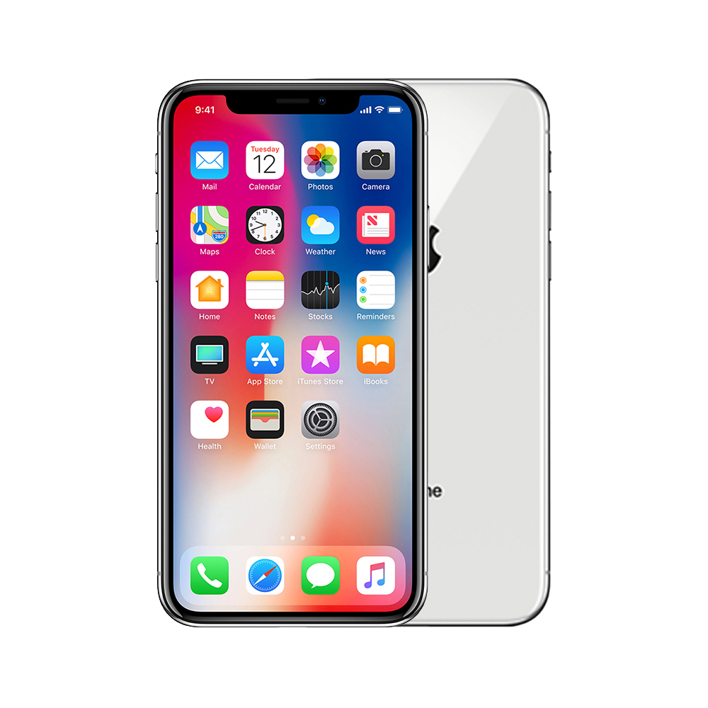 iPhone X Silver 256 GB au - スマートフォン本体
